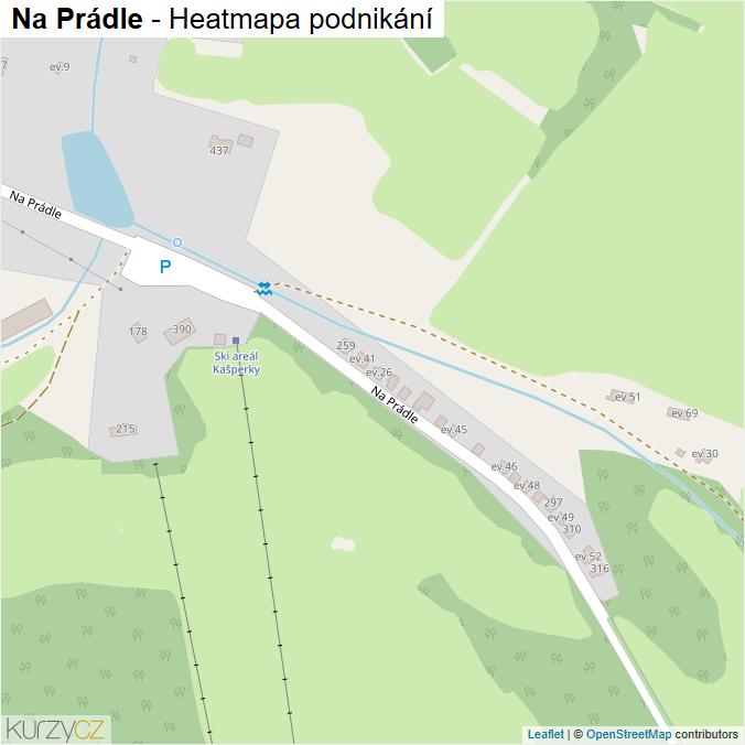Mapa Na Prádle - Firmy v ulici.