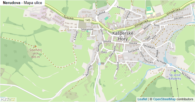 Nerudova - mapa ulice