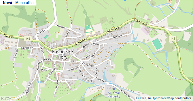 Nová - mapa ulice