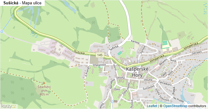 Sušická - mapa ulice