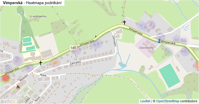 Vimperská - mapa podnikání