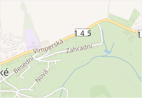 Zahradní v obci Kašperské Hory - mapa ulice