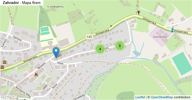Zahradní - mapa firem