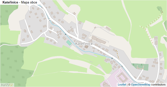 Kateřinice - mapa obce