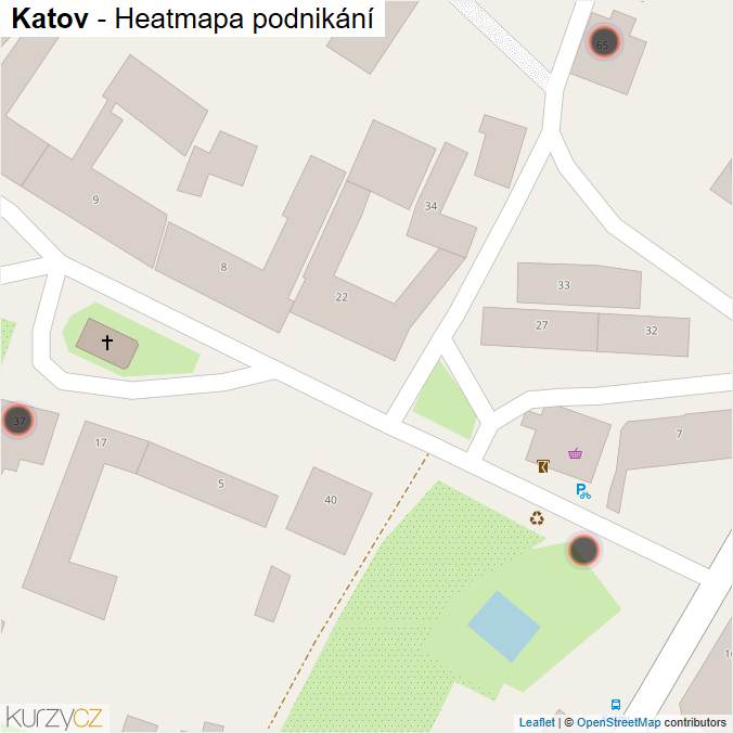 Mapa Katov - Firmy v obci.