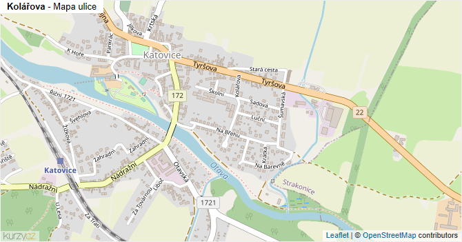 Kolářova - mapa ulice
