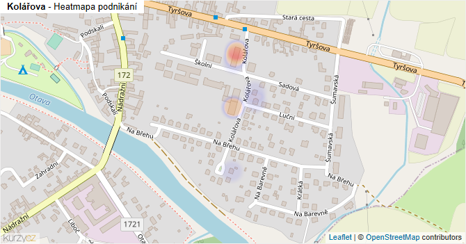 Kolářova - mapa podnikání