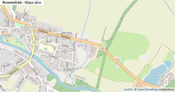 Kosmetická - mapa ulice