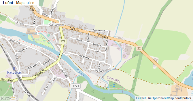 Luční - mapa ulice