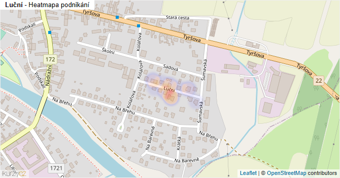 Luční - mapa podnikání