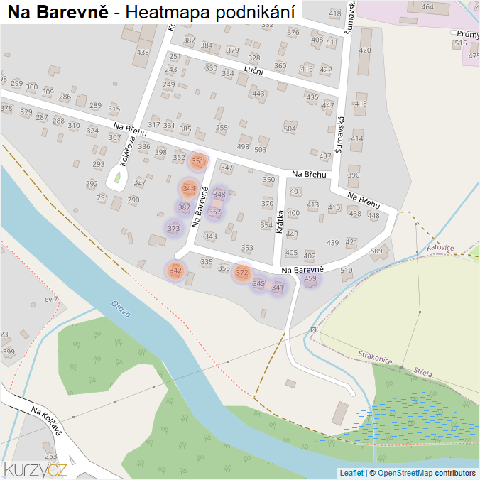 Mapa Na Barevně - Firmy v ulici.