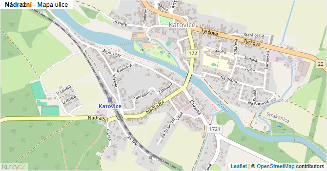 Nádražní - mapa ulice