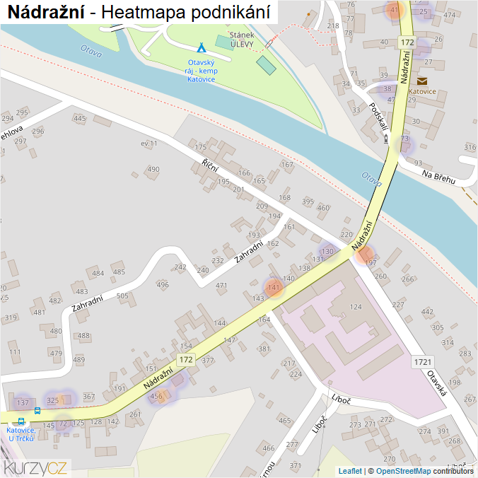 Mapa Nádražní - Firmy v ulici.