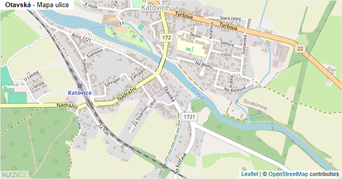 Otavská - mapa ulice