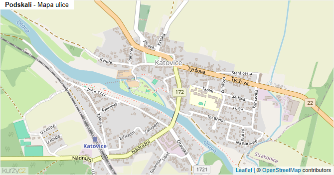 Podskalí - mapa ulice