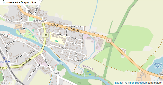 Šumavská - mapa ulice