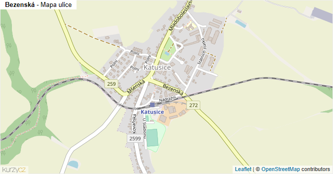Bezenská - mapa ulice