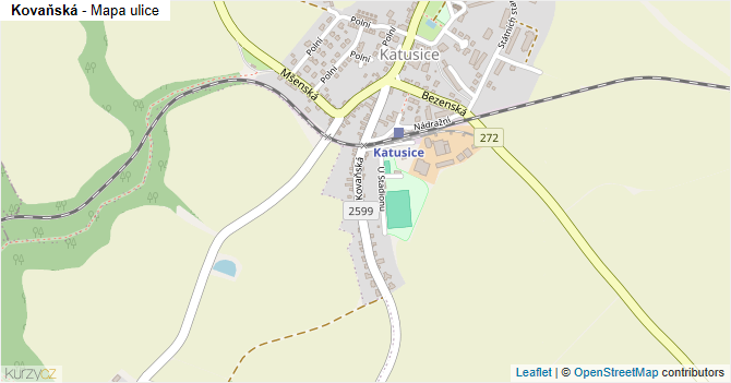 Kovaňská - mapa ulice