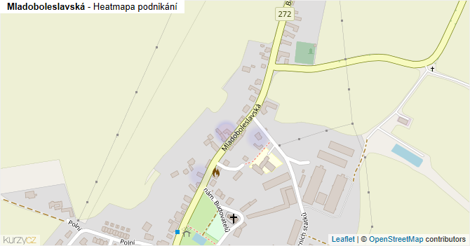 Mladoboleslavská - mapa podnikání