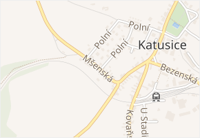 Mšenská v obci Katusice - mapa ulice