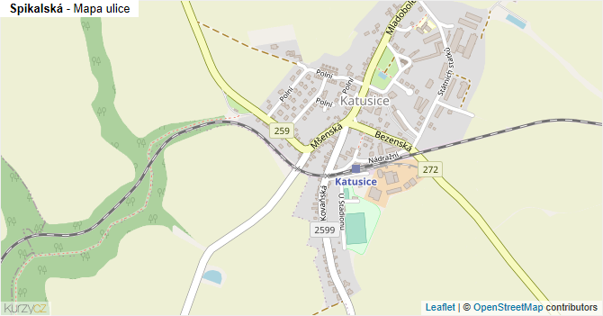 Spikalská - mapa ulice