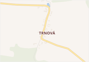 Trnová v obci Katusice - mapa části obce