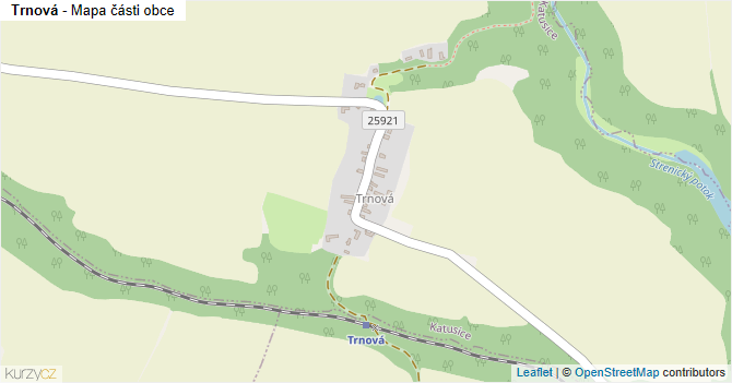 Trnová - mapa části obce