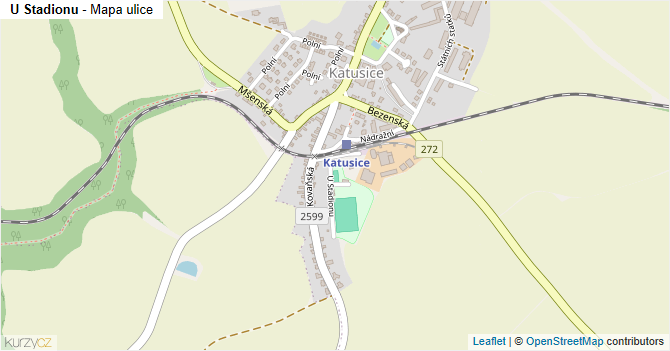 U Stadionu - mapa ulice