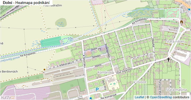 Dolní - mapa podnikání