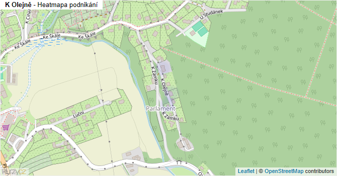K Olejně - mapa podnikání