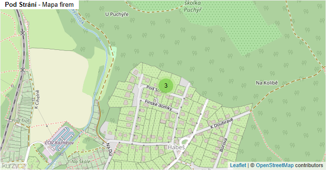 Pod Strání - mapa firem