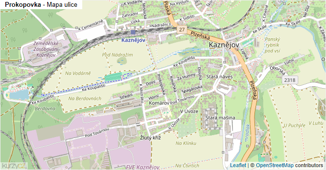 Prokopovka - mapa ulice