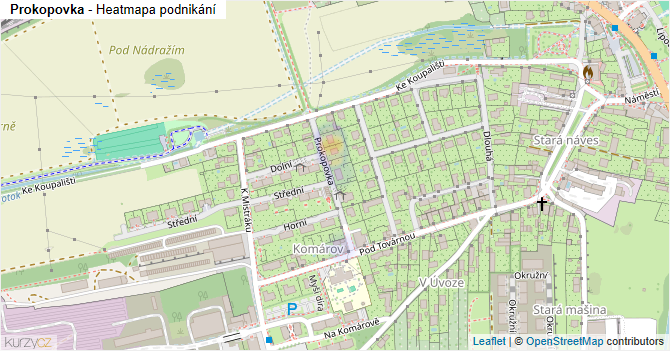 Prokopovka - mapa podnikání