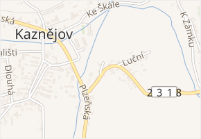 Strmá v obci Kaznějov - mapa ulice