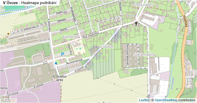 V Úvoze - mapa podnikání