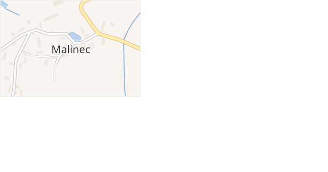 Malinec v obci Kbel - mapa části obce