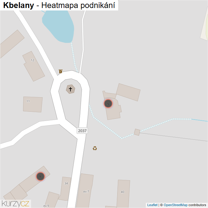 Mapa Kbelany - Firmy v obci.