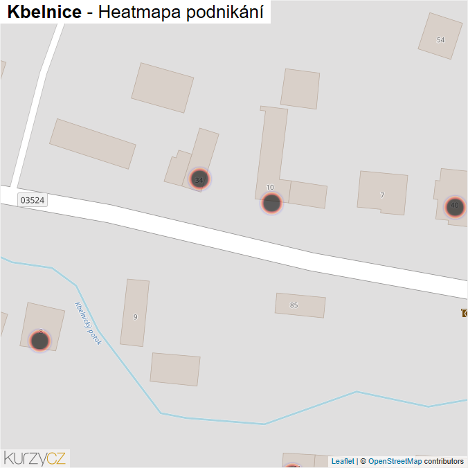 Mapa Kbelnice - Firmy v obci.