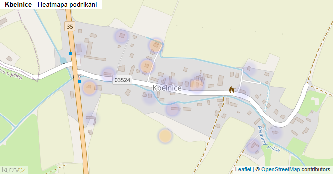 Kbelnice - mapa podnikání