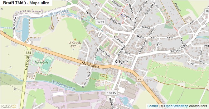 Bratří Tšídů - mapa ulice