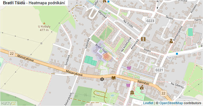 Bratří Tšídů - mapa podnikání