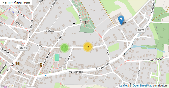 Farní - mapa firem