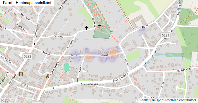 Farní - mapa podnikání