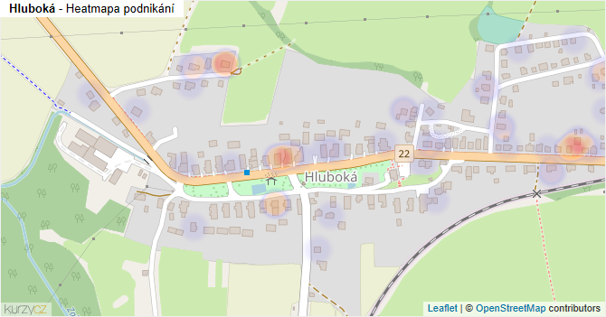 Hluboká - mapa podnikání