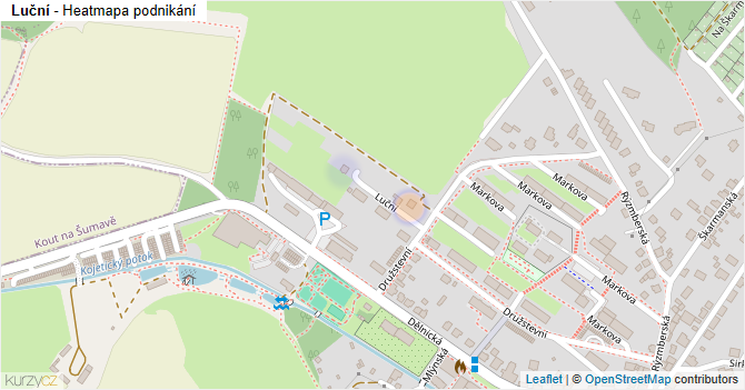 Luční - mapa podnikání