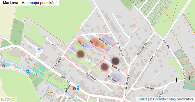 Markova - mapa podnikání