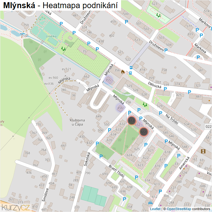 Mapa Mlýnská - Firmy v ulici.