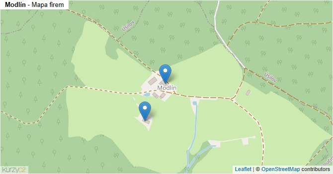 Modlín - mapa firem