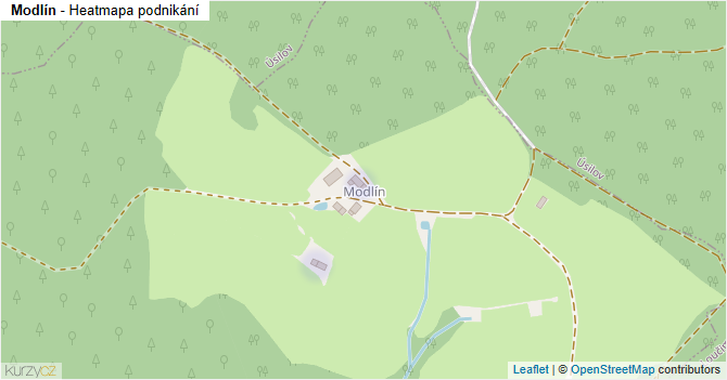 Modlín - mapa podnikání