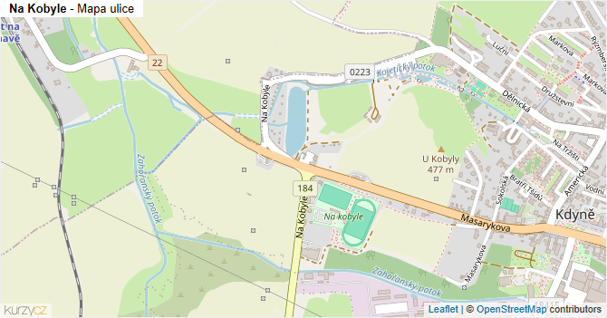 Na Kobyle - mapa ulice